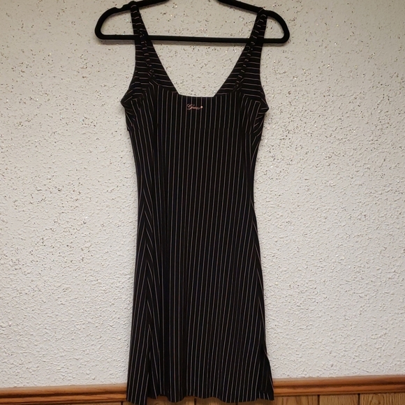 Guess Pinstripe Midi Dress - Picture 3 of 6